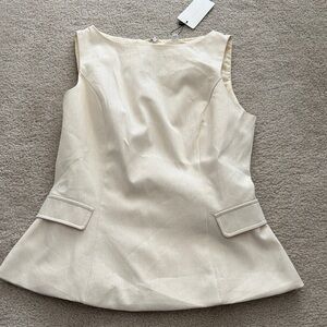 LINE AND DOT peplum boatneck tank